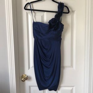 BCBG One Shoulder Blue Dress